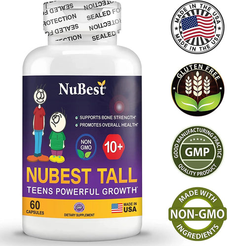 NUBEST - NuBest Tall 10+ Height Growth Advanced Bone Strength Formula 60 Capsulas - The Red Vitamin MX - Suplementos Alimenticios - {{ shop.shopifyCountryName }}