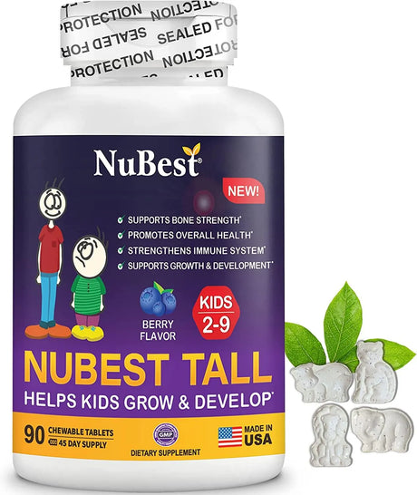 NUBEST - NuBest Tall Kids Height Growth Advanced Bone Strength Formula 90 Tabletas De Animalitos Masticables - The Red Vitamin MX - Suplementos Alimenticios - {{ shop.shopifyCountryName }}