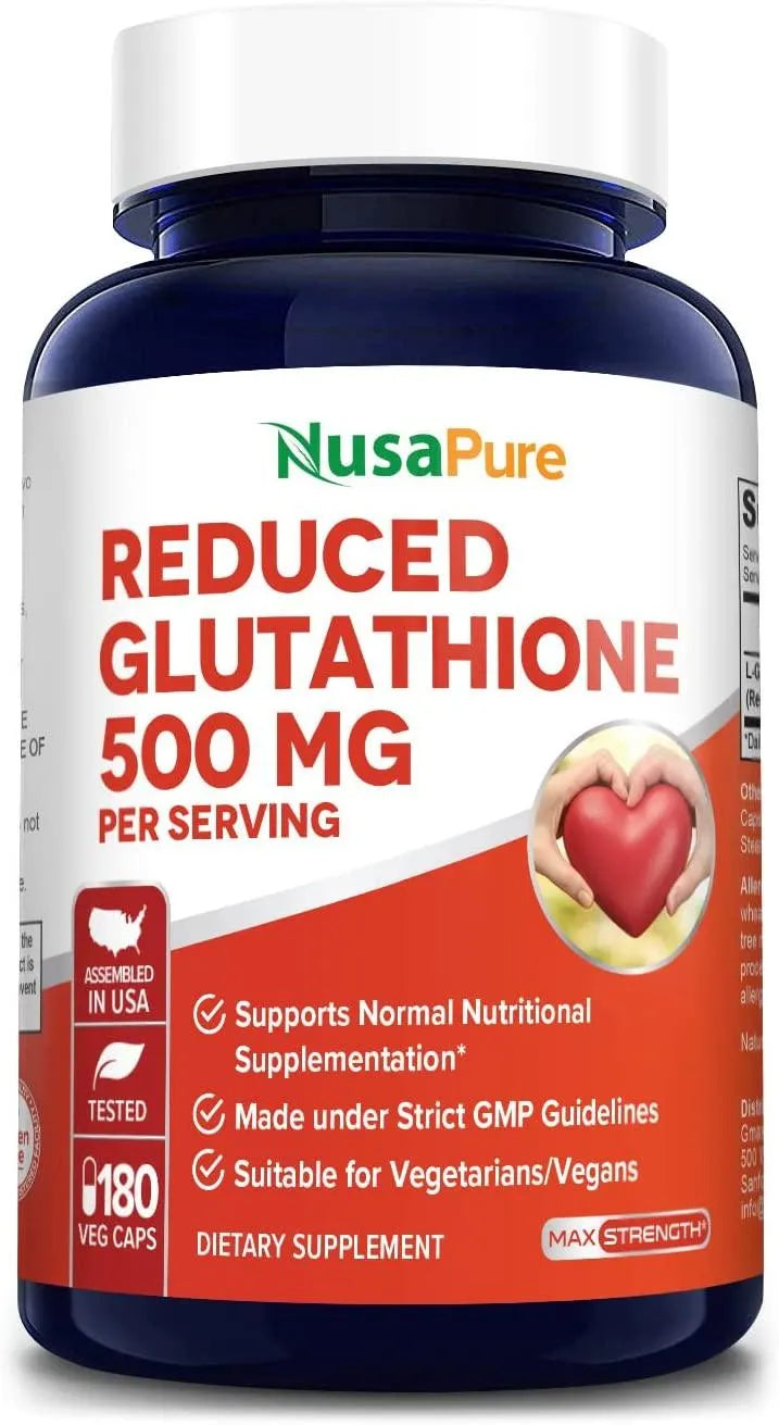 NUSAPURE - Nusapure Reduced Glutathione 500Mg. 180 Capsulas - The Red Vitamin MX - Suplementos Alimenticios - {{ shop.shopifyCountryName }}