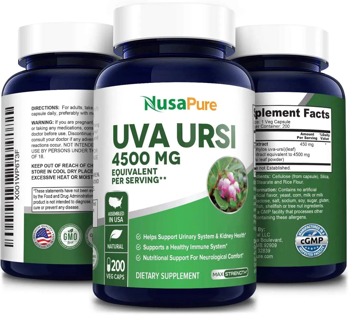 NUSAPURE - Nusapure Uva Ursi 4500mg 200 Capsulas - The Red Vitamin MX - Suplementos Alimenticios - {{ shop.shopifyCountryName }}