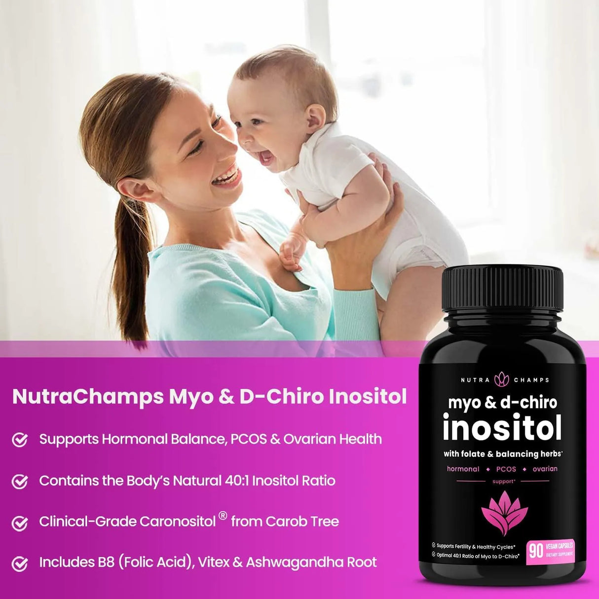 NUTRACHAMPS - Nutra Champs Myo-Inositol & D-Chiro Inositol 90 Capsulas - The Red Vitamin MX - Suplementos Alimenticios - {{ shop.shopifyCountryName }}