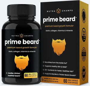 NUTRACHAMPS - Nutra Champs Prime Beard Beard Growth Vitamins 60 Capsulas - The Red Vitamin MX - Suplementos Alimenticios - {{ shop.shopifyCountryName }}