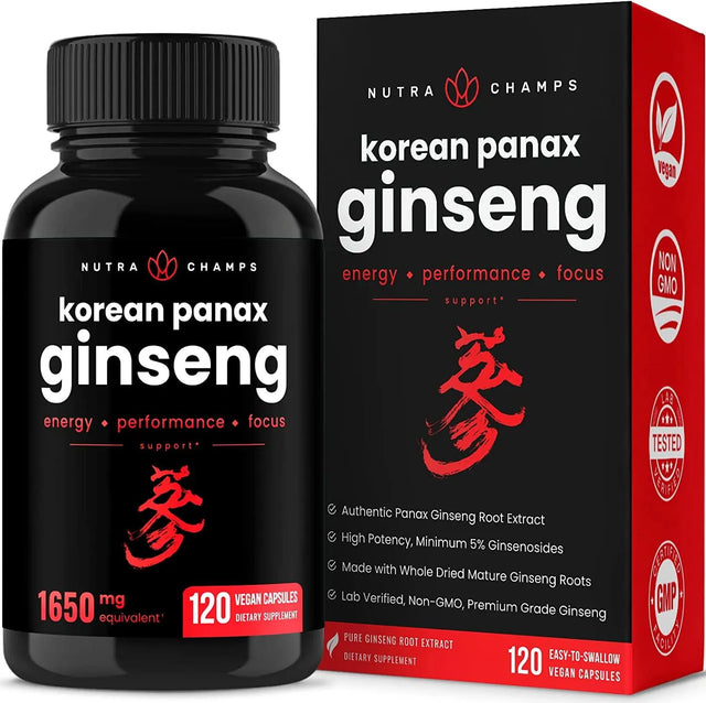 NUTRACHAMPS - NutraChamps Korean Panax Ginseng 1650Mg. 120 Capsulas - The Red Vitamin MX - Suplementos Alimenticios - {{ shop.shopifyCountryName }}