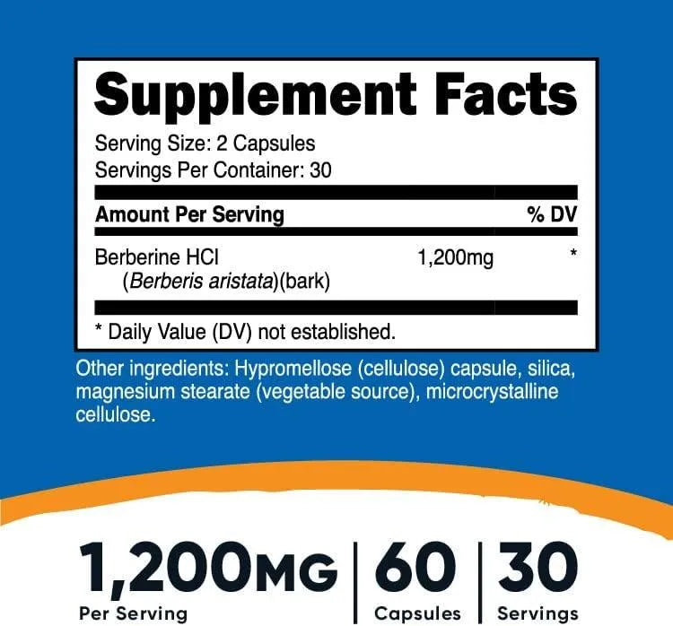 NUTRICOST - Nutricost Berberine HCl 600Mg. 60 Capsulas - The Red Vitamin MX - Suplementos Alimenticios - {{ shop.shopifyCountryName }}