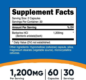 NUTRICOST - Nutricost Berberine HCl 600Mg. 60 Capsulas - The Red Vitamin MX - Suplementos Alimenticios - {{ shop.shopifyCountryName }}