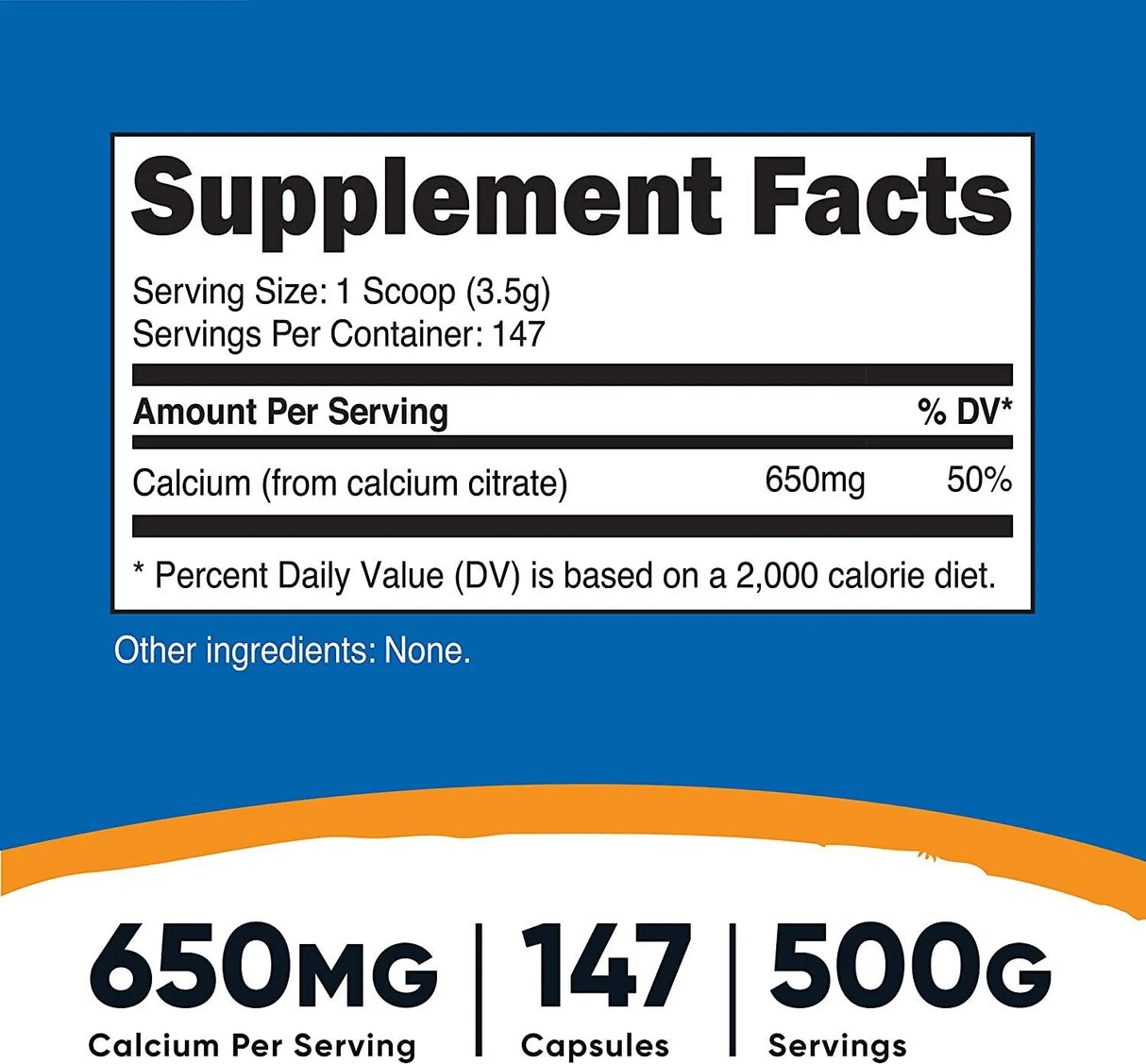 NUTRICOST - Nutricost Calcium Citrate 650Mg. 500Gr. - The Red Vitamin MX - Suplementos Alimenticios - {{ shop.shopifyCountryName }}