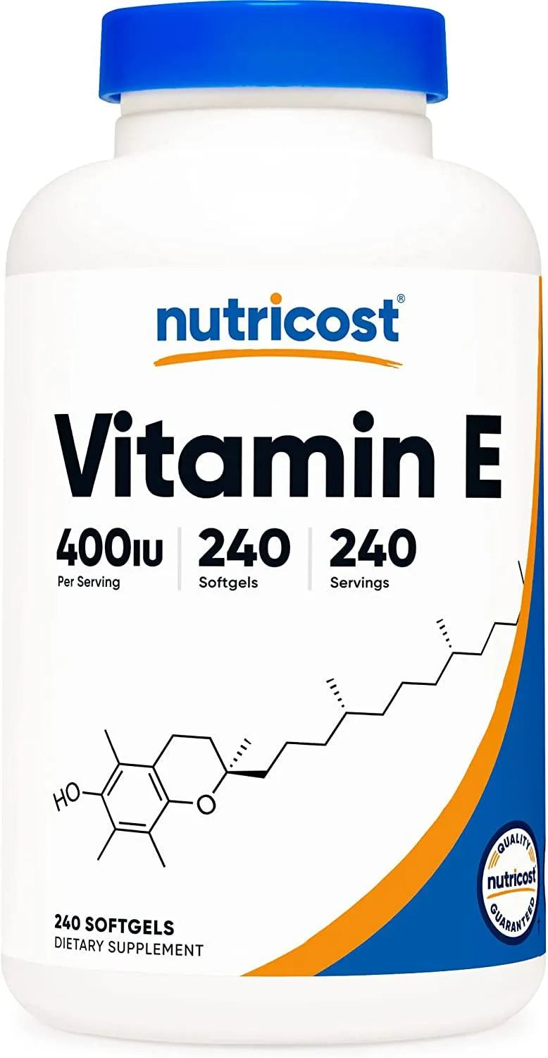 NUTRICOST - Nutricost Vitamin E 400IU 240 Capsulas - The Red Vitamin MX - Suplementos Alimenticios - {{ shop.shopifyCountryName }}