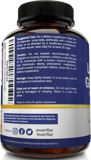 NUTRIFLAIR - NutriFlair Liposomal Glutathione 700Mg. 60 Capsulas - The Red Vitamin MX - Suplementos Alimenticios - {{ shop.shopifyCountryName }}