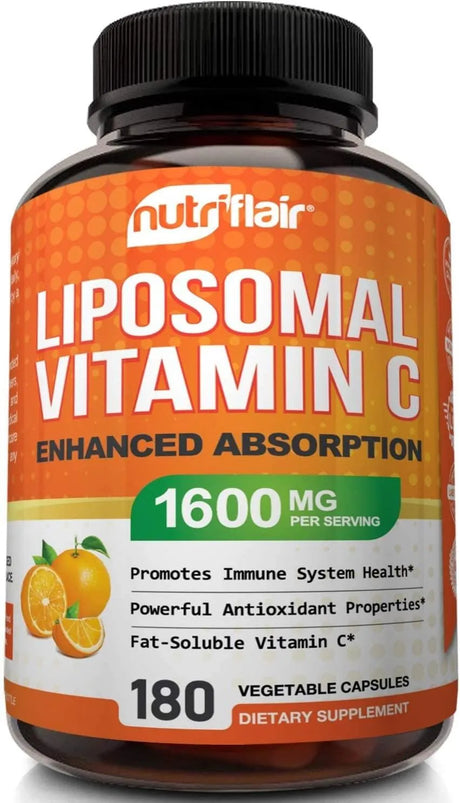 NUTRIFLAIR - Nutriflair Liposomal Vitamin C 1600Mg. 180 Capsulas - The Red Vitamin MX - Suplementos Alimenticios - {{ shop.shopifyCountryName }}