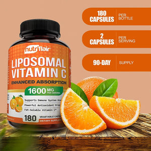 NUTRIFLAIR - Nutriflair Liposomal Vitamin C 1600Mg. 180 Capsulas - The Red Vitamin MX - Suplementos Alimenticios - {{ shop.shopifyCountryName }}