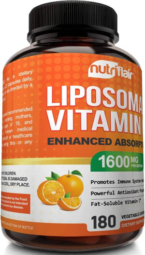 NUTRIFLAIR - Nutriflair Liposomal Vitamin C 1600Mg. 180 Capsulas - The Red Vitamin MX - Suplementos Alimenticios - {{ shop.shopifyCountryName }}