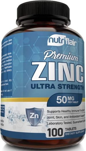 NUTRIFLAIR - NutriFlair Zinc Gluconate 50Mg. 100 Tabletas - The Red Vitamin MX - Suplementos Alimenticios - {{ shop.shopifyCountryName }}