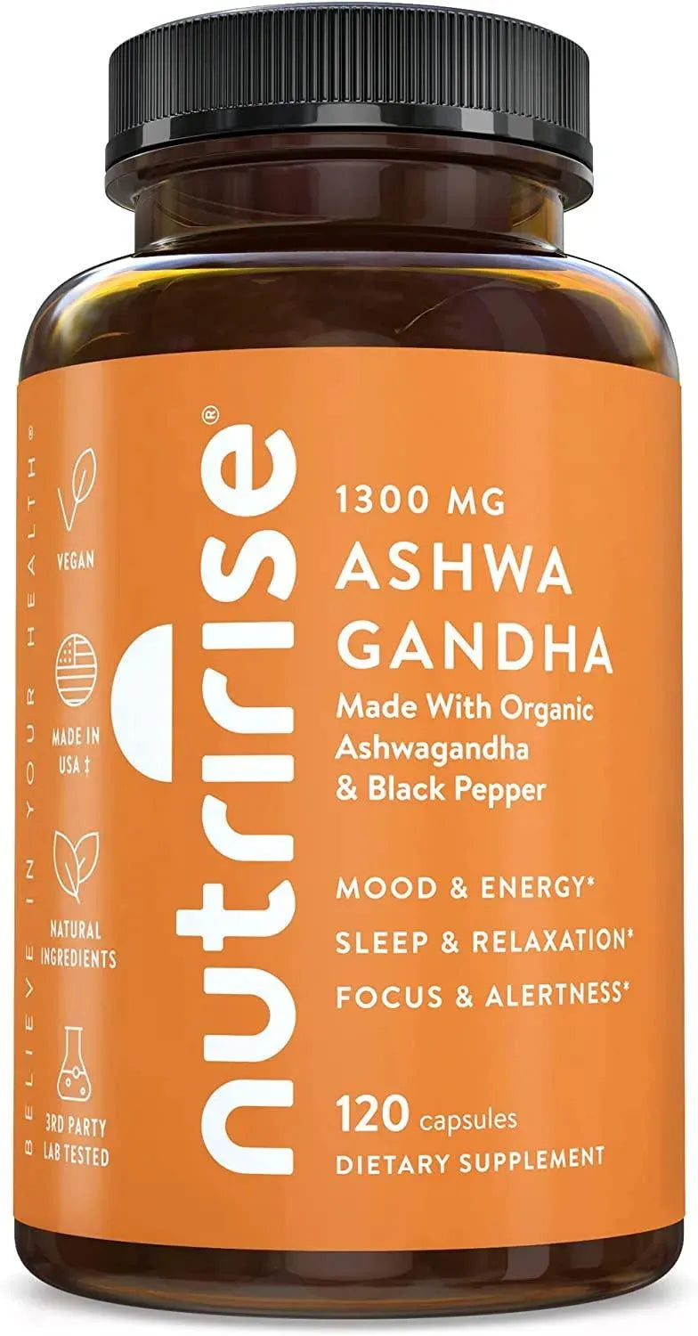 NUTRIRISE - NutriRise Ashwagandha 1300Mg. 120 Capsulas - The Red Vitamin MX - Suplementos Alimenticios - {{ shop.shopifyCountryName }}