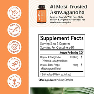 NUTRIRISE - NutriRise Ashwagandha 1300Mg. 120 Capsulas - The Red Vitamin MX - Suplementos Alimenticios - {{ shop.shopifyCountryName }}