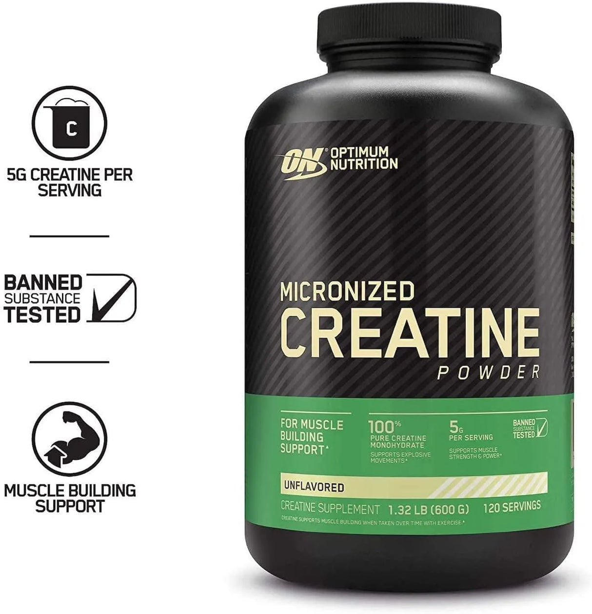 OPTIMUM NUTRITION - Optimum Nutrition Micronized Creatine Monohydrate Powder 120 Servicios - The Red Vitamin MX - Suplementos Alimenticios - {{ shop.shopifyCountryName }}