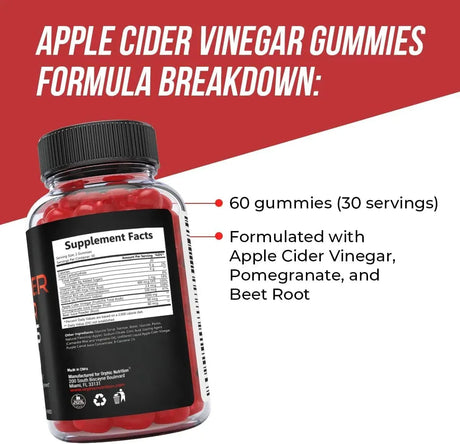 ORPHIC NUTRITION - ORPHIC NUTRITION Apple Cider Vinegar Gummies 60 Gomitas - The Red Vitamin MX - Suplementos Alimenticios - {{ shop.shopifyCountryName }}