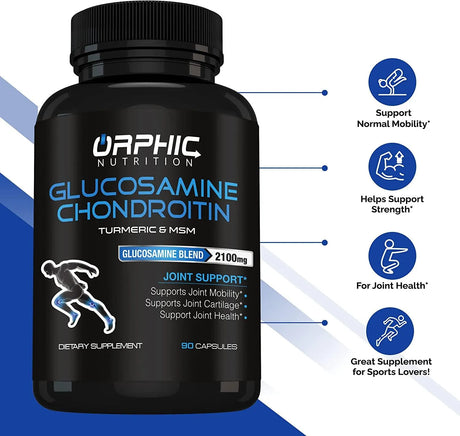 ORPHIC NUTRITION - Orphic Nutrition Glucosamine Chondroitin Turmeric & MSM 2100Mg. 90 Capsulas - The Red Vitamin MX - Suplementos Alimenticios - {{ shop.shopifyCountryName }}