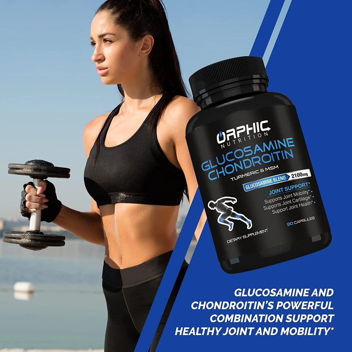 ORPHIC NUTRITION - Orphic Nutrition Glucosamine Chondroitin Turmeric & MSM 2100Mg. 90 Capsulas - The Red Vitamin MX - Suplementos Alimenticios - {{ shop.shopifyCountryName }}