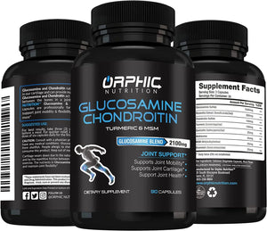 ORPHIC NUTRITION - Orphic Nutrition Glucosamine Chondroitin Turmeric & MSM 2100Mg. 90 Capsulas - The Red Vitamin MX - Suplementos Alimenticios - {{ shop.shopifyCountryName }}