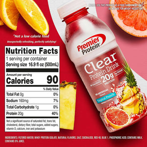 PREMIER PROTEIN - Premier Protein Clear Drink 20g Protein Keto Friendly 16.9Oz. 12 Pack - The Red Vitamin MX - Suplementos Alimenticios - {{ shop.shopifyCountryName }}