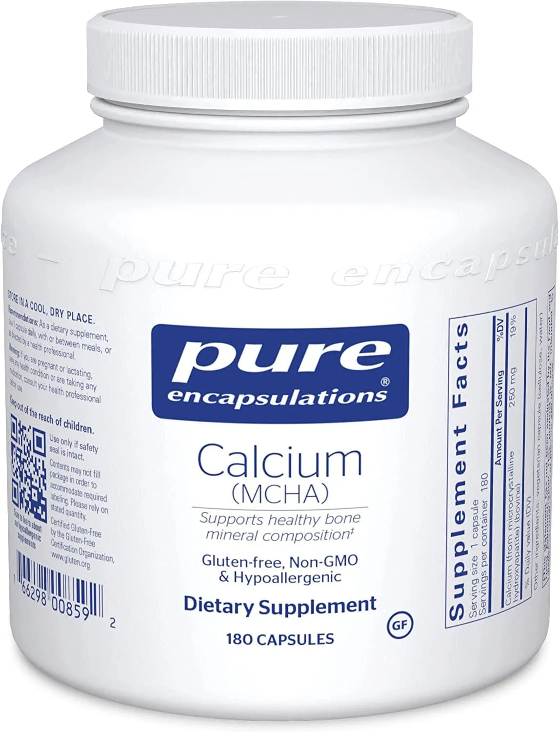 PURE ENCAPSULATIONS - Pure Encapsulations Calcium MCHA 180 Capsulas - The Red Vitamin MX - Suplementos Alimenticios - {{ shop.shopifyCountryName }}