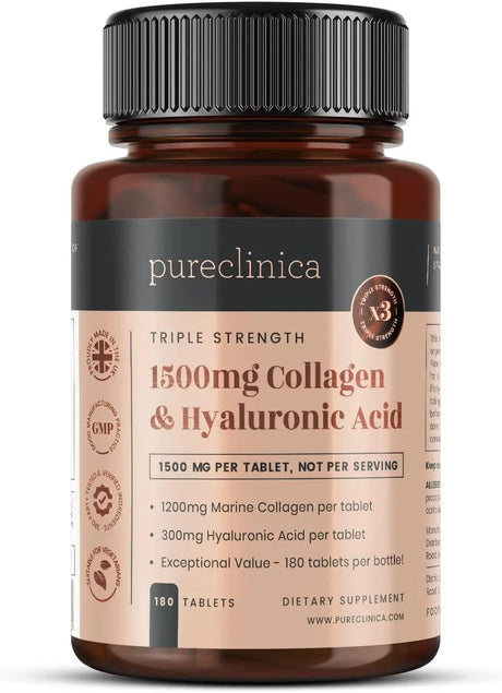 PURECLINICA - Pureclinica 1500Mg. UltraColl Collagen and Hyaluronic Acid 180 Tabletas - The Red Vitamin MX - Suplementos Alimenticios - {{ shop.shopifyCountryName }}