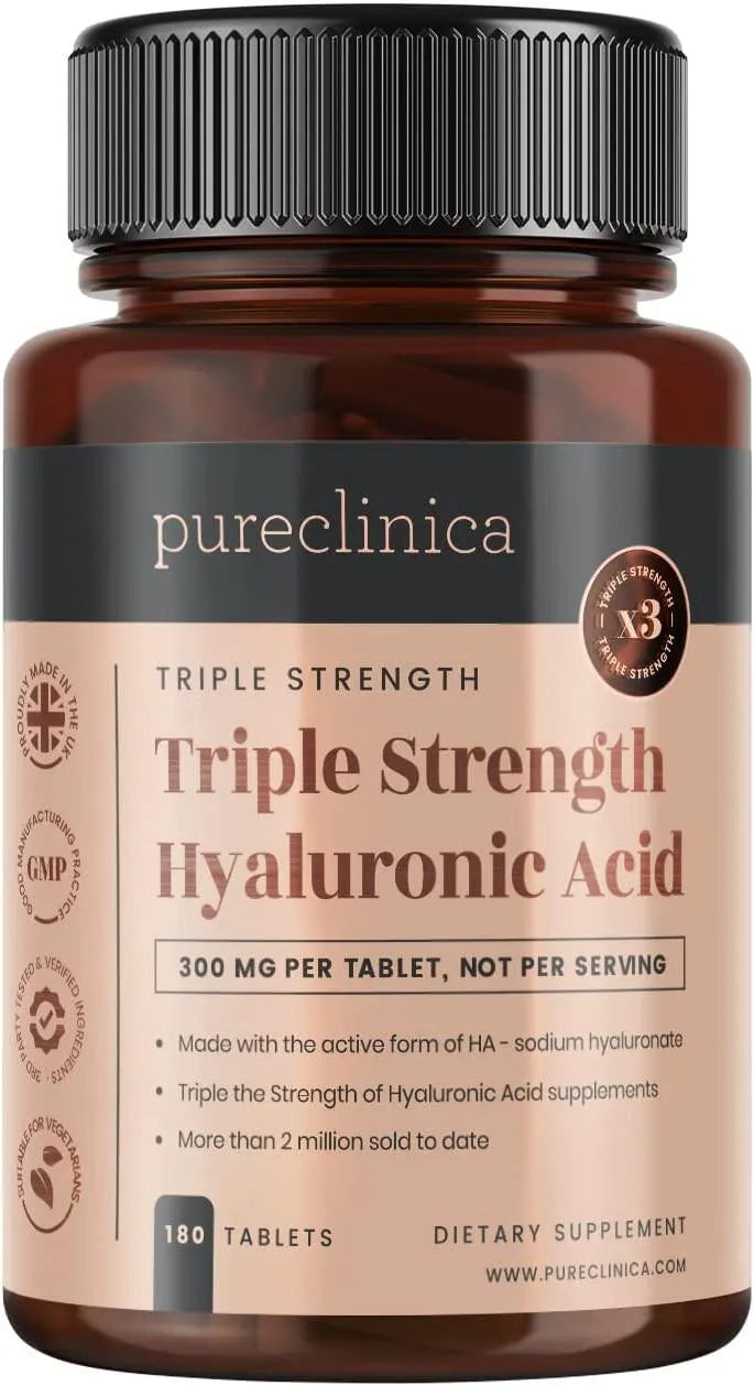 PURECLINICA - Pureclinica Triple Strength Hyaluronic Acid 300Mg. 180 Tabletas - The Red Vitamin MX - Suplementos Alimenticios - {{ shop.shopifyCountryName }}