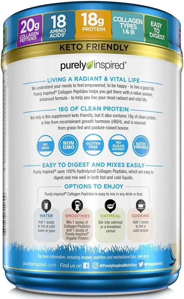 PURELY INSPIRED - Purely Inspired Collagen Peptides Powder 1Lb. - The Red Vitamin MX - Suplementos Alimenticios - {{ shop.shopifyCountryName }}