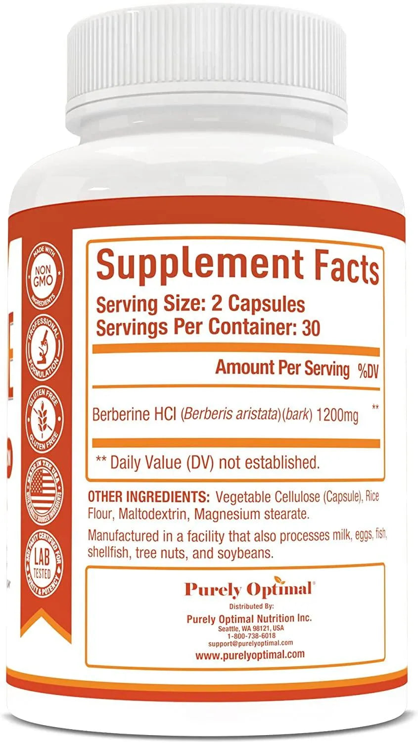 PURELY OPTIMAL - Purely Optimal Berberine Extra Strength 60 Capsulas - The Red Vitamin MX - Suplementos Alimenticios - {{ shop.shopifyCountryName }}