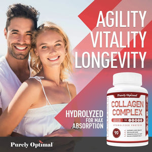 PURELY OPTIMAL - Purely Optimal Collagen Complex 90 Capsulas - The Red Vitamin MX - Suplementos Alimenticios - {{ shop.shopifyCountryName }}