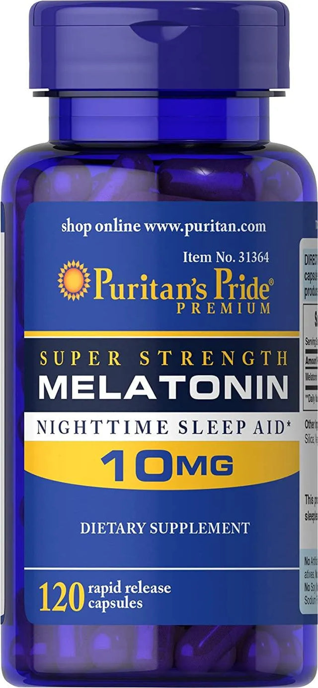 PURITAN'S PRIDE - Puritan's Pride Super Strength Rapid Release Melatonin 10Mg. 120 Capsulas - The Red Vitamin MX - Suplementos Alimenticios - {{ shop.shopifyCountryName }}