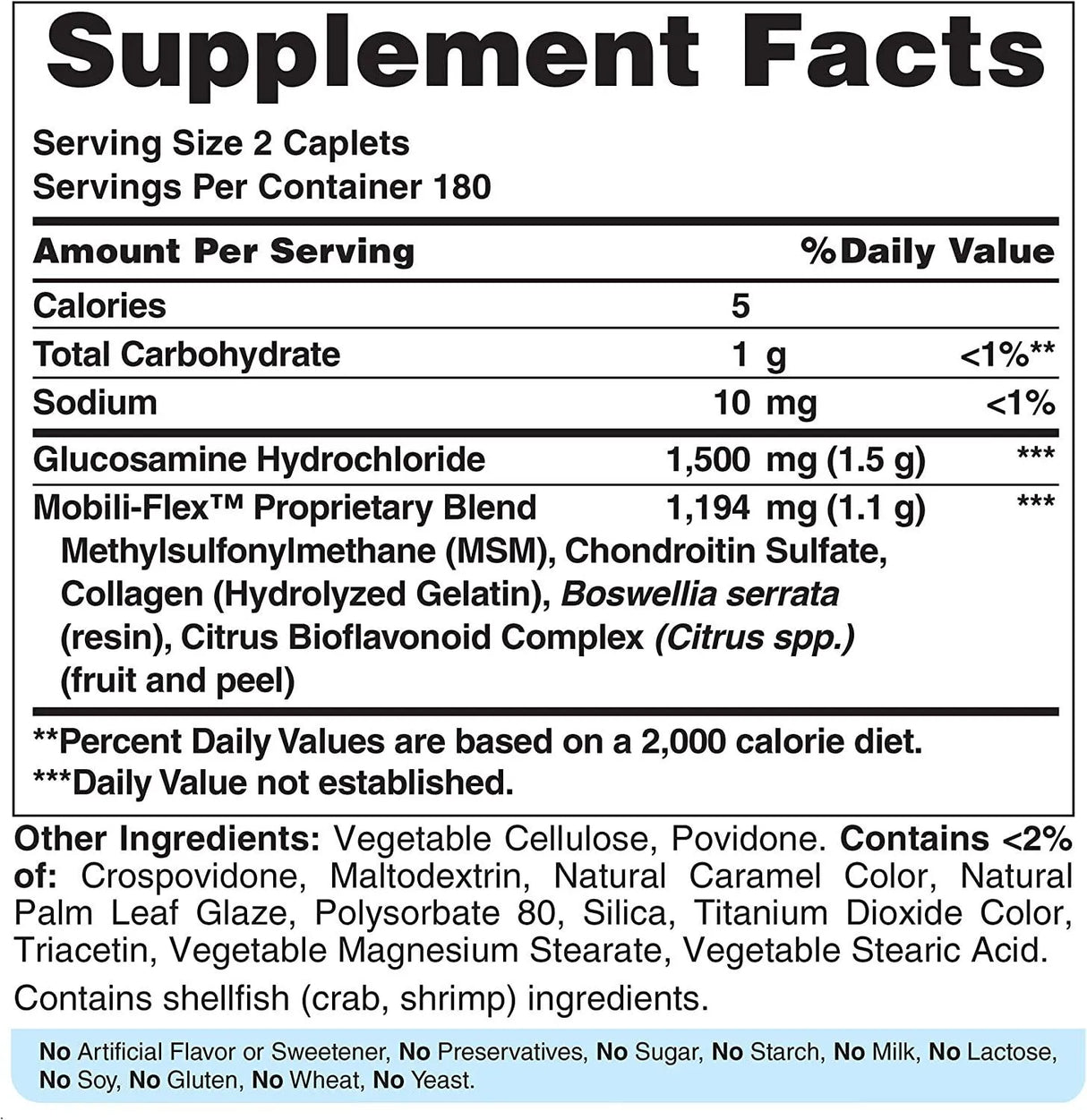 PURITAN'S PRIDE - Puritan´s Pride Double Strength Glucosamine Chondroitin MSM Joint Soother 360 Tabletas - The Red Vitamin MX - Suplementos Alimenticios - {{ shop.shopifyCountryName }}