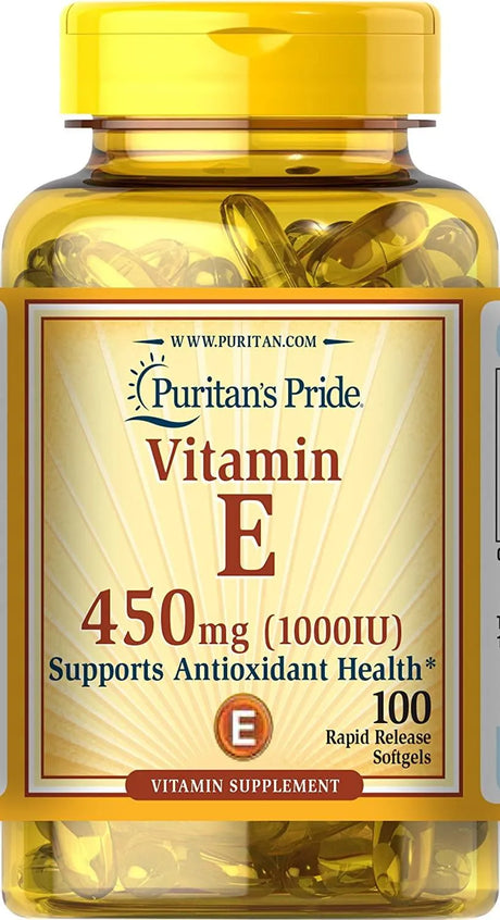 PURITAN'S PRIDE - Puritan´s Pride Vitamin E 450Mg. 1000IU 100 Capsulas - The Red Vitamin MX - Suplementos Alimenticios - {{ shop.shopifyCountryName }}