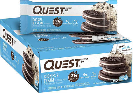 QUEST NUTRITION - Quest Nutrition Cookies & Cream Protein Bars 12 Barras - The Red Vitamin MX - Suplementos Alimenticios - {{ shop.shopifyCountryName }}