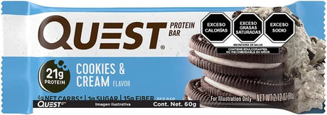 QUEST NUTRITION - Quest Nutrition Cookies & Cream Protein Bars 12 Barras - The Red Vitamin MX - Suplementos Alimenticios - {{ shop.shopifyCountryName }}