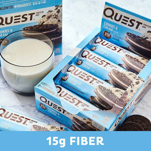 QUEST NUTRITION - Quest Nutrition Cookies & Cream Protein Bars 12 Barras - The Red Vitamin MX - Suplementos Alimenticios - {{ shop.shopifyCountryName }}