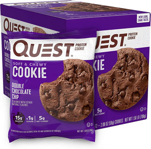 QUEST NUTRITION - Quest Nutrition Double Chocolate Chip Protein Cookie 12 Galletas - The Red Vitamin MX - Suplementos Alimenticios - {{ shop.shopifyCountryName }}