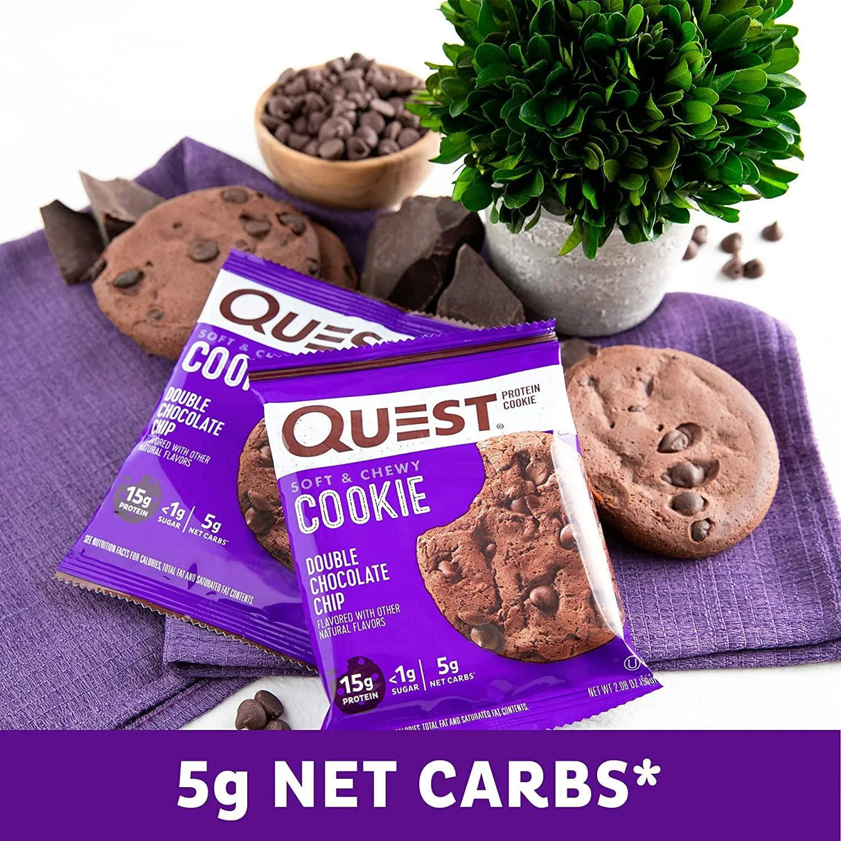 QUEST NUTRITION - Quest Nutrition Double Chocolate Chip Protein Cookie 12 Galletas - The Red Vitamin MX - Suplementos Alimenticios - {{ shop.shopifyCountryName }}