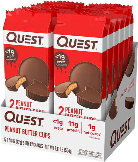 QUEST NUTRITION - Quest Nutrition High Protein Low Carb Keto Friendly Peanut Butter Cups 12 Piezas 17.76Oz. - The Red Vitamin MX - Suplementos Alimenticios - {{ shop.shopifyCountryName }}