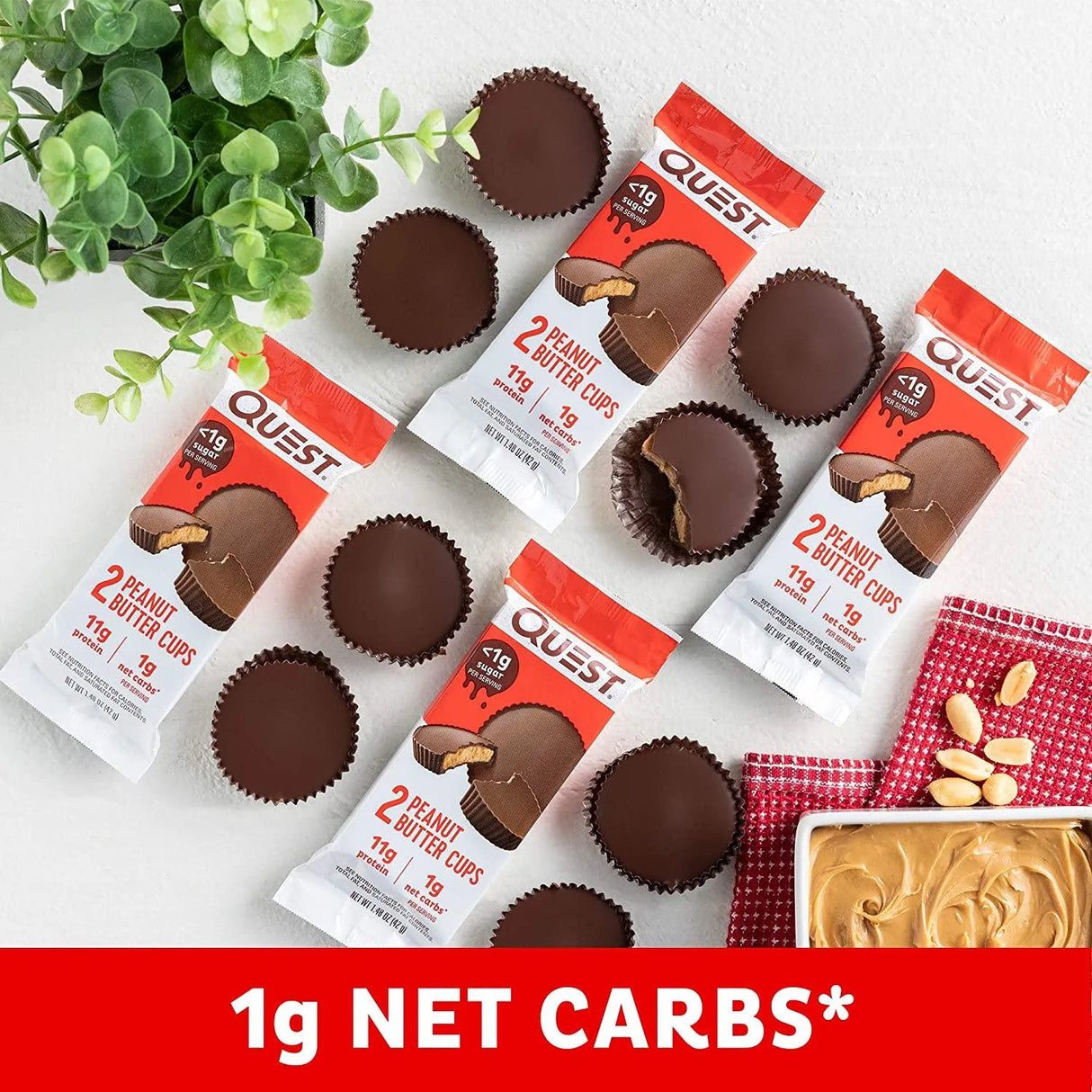 QUEST NUTRITION - Quest Nutrition High Protein Low Carb Keto Friendly Peanut Butter Cups 12 Piezas 17.76Oz. - The Red Vitamin MX - Suplementos Alimenticios - {{ shop.shopifyCountryName }}