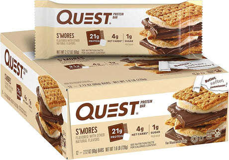 QUEST NUTRITION - Quest Nutrition S'mores Protein Bar 12 Barras - The Red Vitamin MX - Suplementos Alimenticios - {{ shop.shopifyCountryName }}