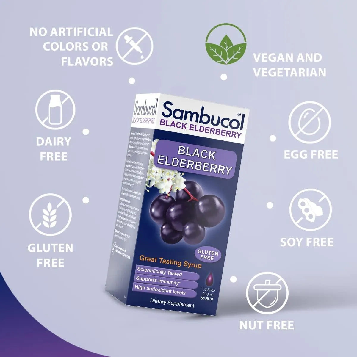 SAMBUCOL - Sambucol Black Elderberry Jarabe 7.8Oz. - The Red Vitamin MX - Suplementos Alimenticios - {{ shop.shopifyCountryName }}