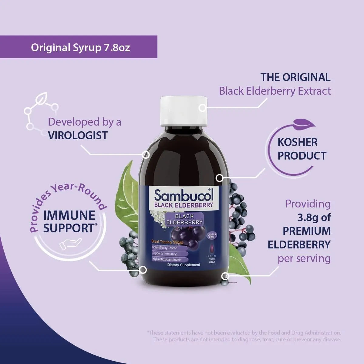 SAMBUCOL - Sambucol Black Elderberry Jarabe 7.8Oz. - The Red Vitamin MX - Suplementos Alimenticios - {{ shop.shopifyCountryName }}