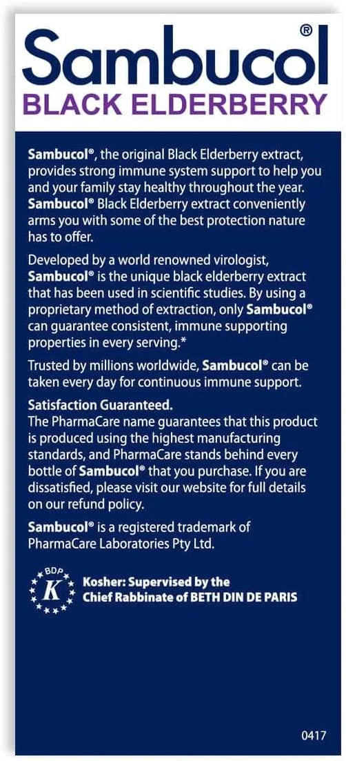 SAMBUCOL - Sambucol Black Elderberry Jarabe 7.8Oz. - The Red Vitamin MX - Suplementos Alimenticios - {{ shop.shopifyCountryName }}