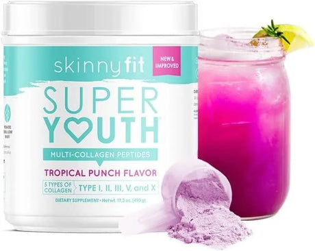 SKINNYFIT - SkinnyFit Super Youth Multi-Collagen Peptides Plus Apple Cider Vinegar, Hyaluronic Acid, & Vitamin C 15.8Oz. - The Red Vitamin MX - Suplementos Alimenticios - {{ shop.shopifyCountryName }}