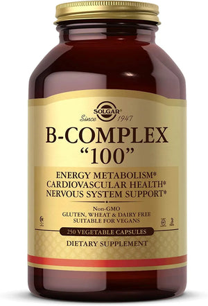 SOLGAR - Solgar B-Complex "100" 250 Capsulas - The Red Vitamin MX - Suplementos Alimenticios - {{ shop.shopifyCountryName }}