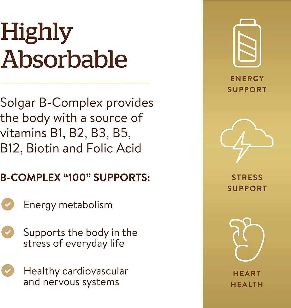 SOLGAR - Solgar B-Complex "100" 250 Capsulas - The Red Vitamin MX - Suplementos Alimenticios - {{ shop.shopifyCountryName }}