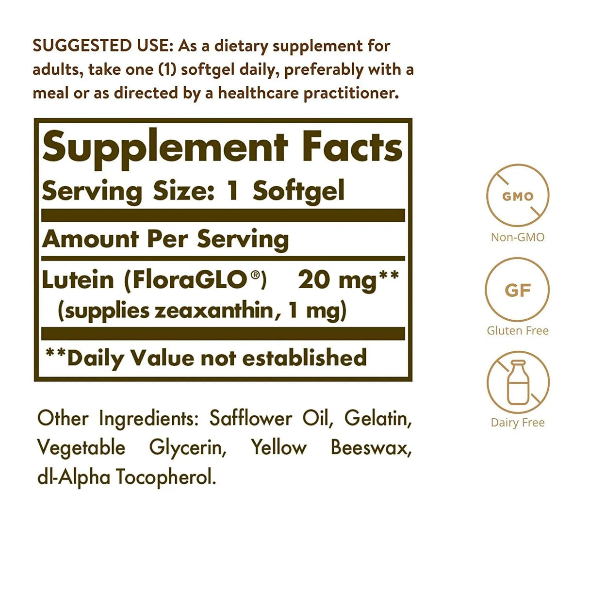 SOLGAR - Solgar Lutein 20Mg. 60 Capsulas Blandas - The Red Vitamin MX - Suplementos Alimenticios - {{ shop.shopifyCountryName }}