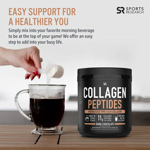 SPORTS RESEARCH - Sports Research Collagen Peptides Powder Dark Chocolate 22.72Oz. - The Red Vitamin MX - Suplementos Alimenticios - {{ shop.shopifyCountryName }}