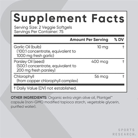 SPORTS RESEARCH - Sports Research Garlic Oil 1000Mg. 150 Capsulas Blandas - The Red Vitamin MX - Suplementos Alimenticios - {{ shop.shopifyCountryName }}